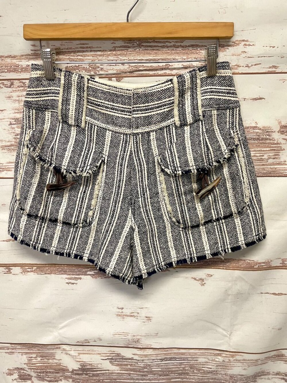 Derek Lam 10 Crosby Striped Shorts